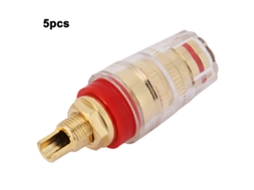 Laxiscreed Banana Plugs Transparentes Em Cristal Vermelho Para Ligação De Áudio E Altifalantes