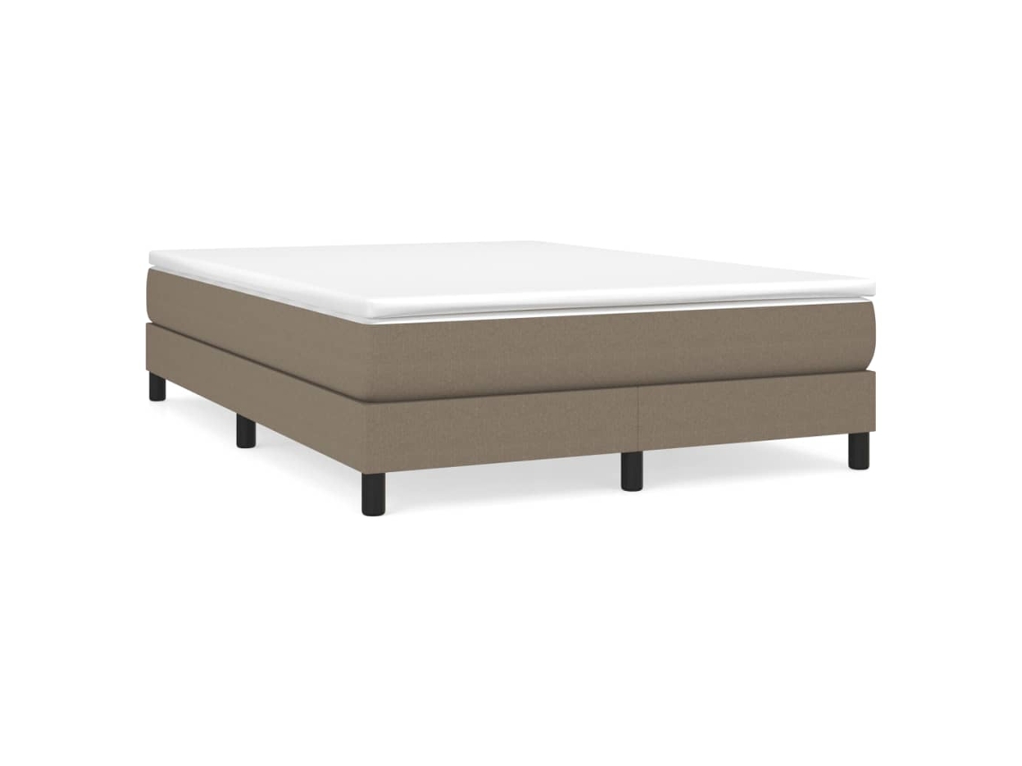 Box Spring Bed Frame, Box Spring Bed Frames Vidaxl Cinzento-acastanhado Tecido (140 X 200 Cm)