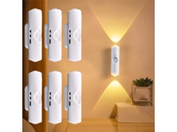 Luz ambiente LED inteligente recarregável com sensor de movimento.