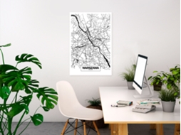 Quadro ARTGEIST City Plan: Warszawa (1 Part) Vertical (20x30)