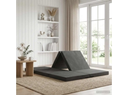 Vidaxl Sofá Cama Dobrável 140 X 67 X 15 Cm Cinzento-escuro