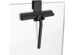 Limpador de chuveiro ZYBLSSBB, de silicone, com gancho, sem arranhões, fácil de limpar, preto