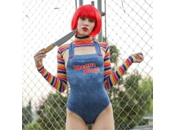 Disfraz De Chucky Para Mulher Traje De Boneca Assustadora Halloween Filme Killer Bodysuit Estilo 1 L