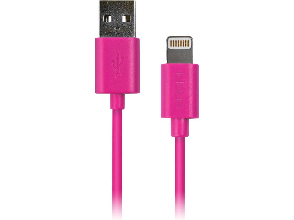 Cabo IDEUS DLLIGHTFU (USB - Lightning - 1m - Rosa)