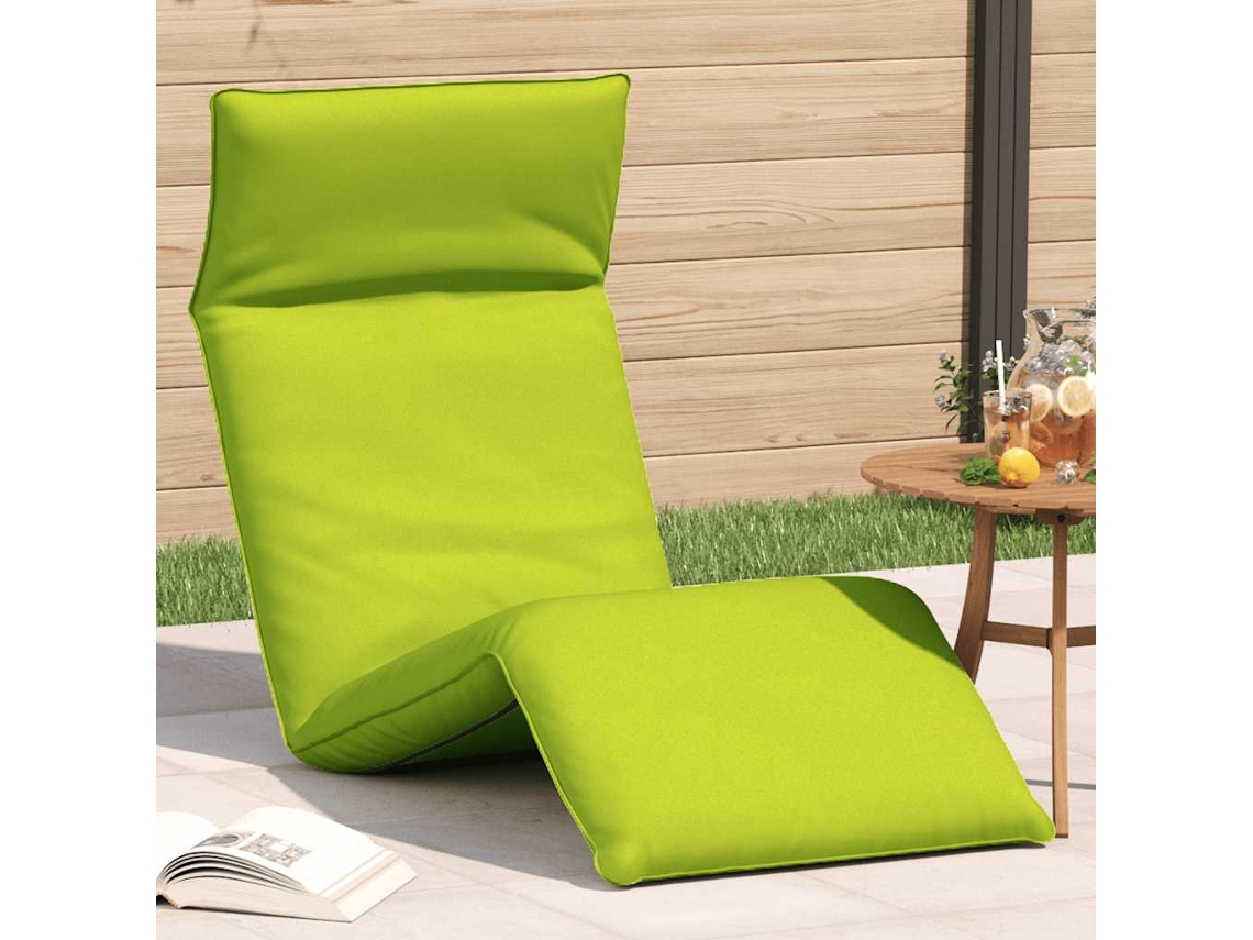 Vidaxl Espreguiçadeira Dobrável 175x54x8,5 Cm Verde Brilhante