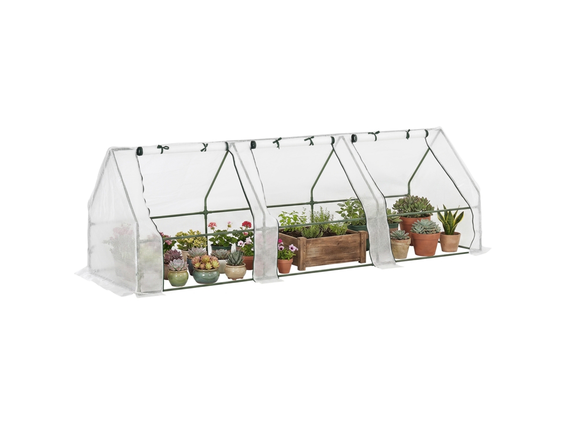 Serra Gives Garden Has Tunnel In Foot With Bordi Allungati Is Doors Has Cerniera. 270x90x90 Cm. White