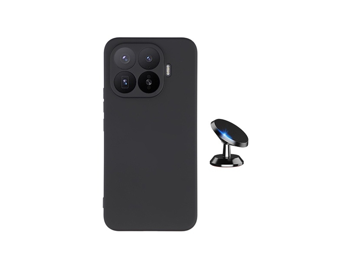 Kit Suporte Magnético Capa Proteção Silicone Gift4me Para Xiaomi 17t Pro 5g - Preto