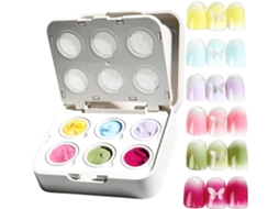 Esmalte Em Gel Para Manicure, Efeito Degradê, 6 Cores.