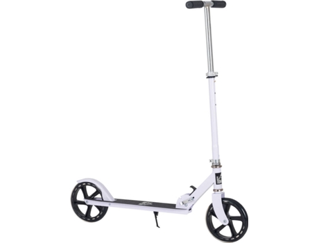 HOMCOM Trotinete dobrável para crianças acima de 5 anos de altura ajustável com freio 88x37x75-100 cm Branco