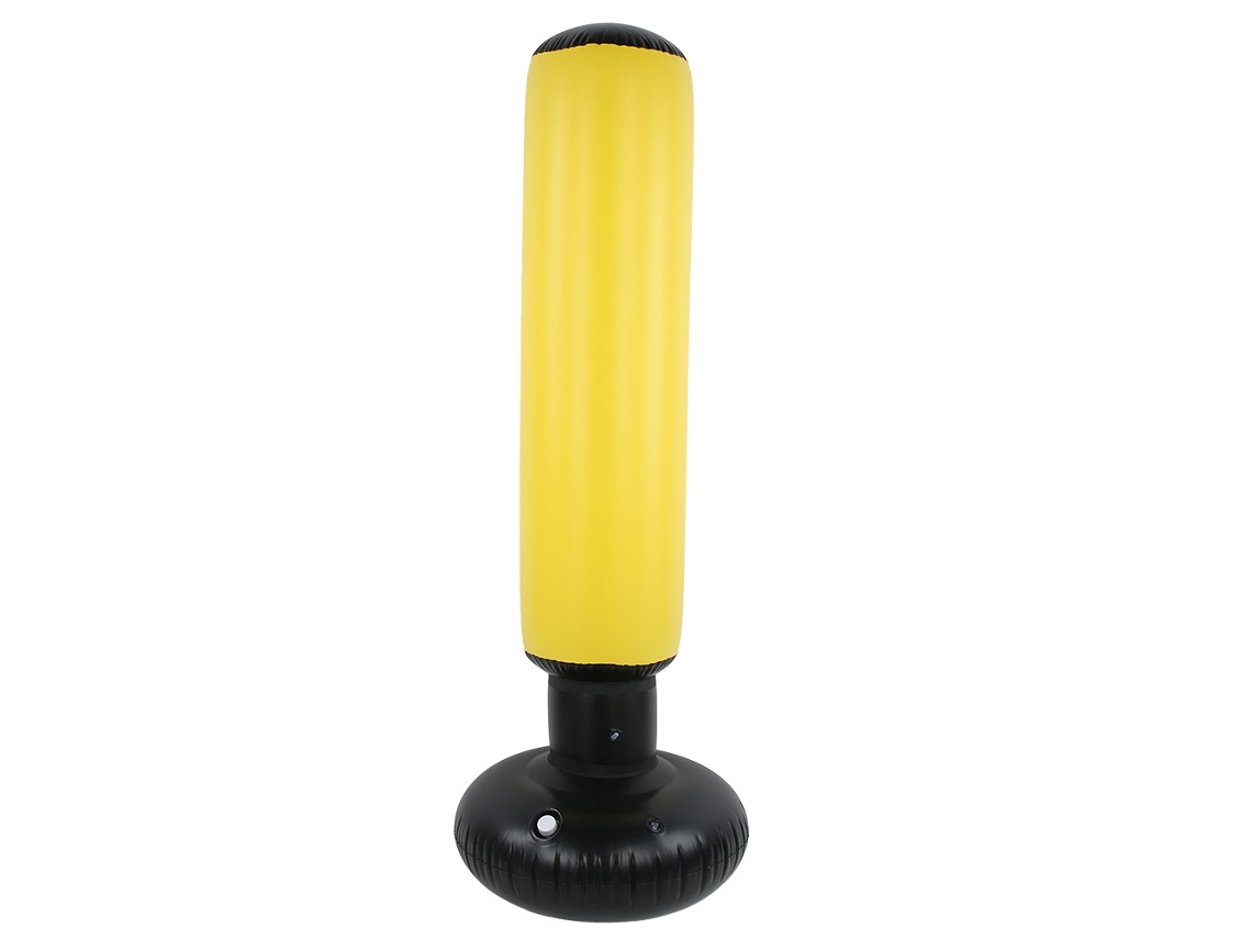Primerox coluna de Boxe Inflável Saco de Soco Fitness Descompressão Pvc Amarelo 155cm