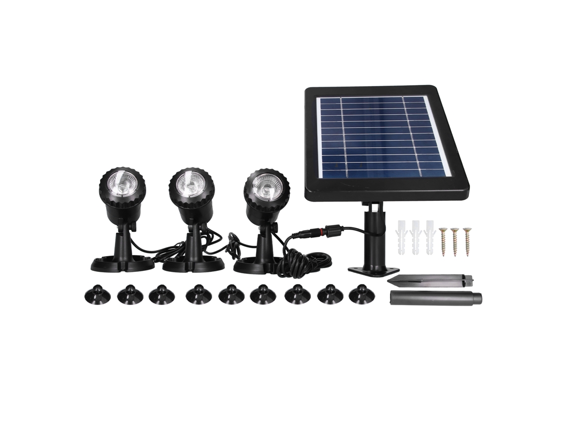 Foco Solar Ajustável Ip68 para Decoração de Jardim S/MARCA