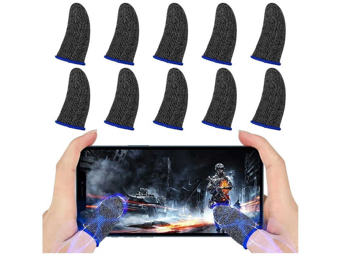 Mangueiras de dedo para jogos móveis, controladores thumb sleeves de alta sensibilidade