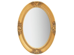Wall Mirror, Wall Mirrors Vidaxl Ouro Madeira (50 X 70 Cm)
