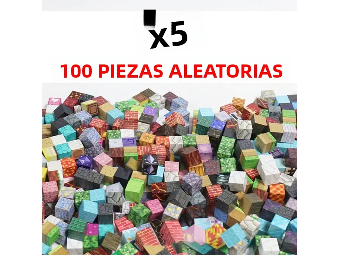 Conjunto de Mini Blocos de Construção Magnéticos , Brinquedo Educativo de Construção "faça Você Mesmo" para Crianças. MDUG (100 Peças e 5 Bonecos)