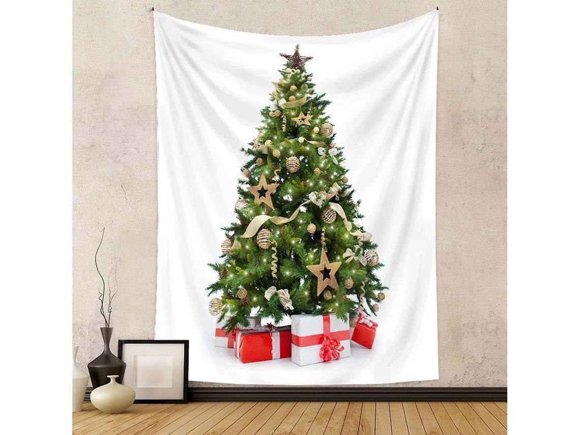 Tapestry De Árvore De Natal Verde Parede Decorativa Decoração Casa A