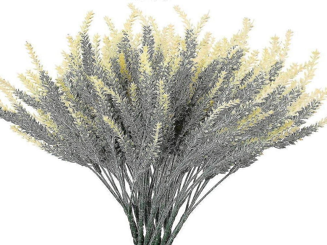 Lavanda Artificial - 12 Flores - Branco, Rosa, Plástico - Para Interiores E Casamentos | Lurelia