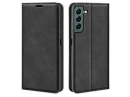 Capa De Couro Com Fixação Magnética Estilo Retrô Para Samsung Galaxy S23+ 5g.