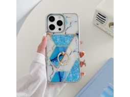 Suporte Casa Galvanizado Para Iphone 15 Pro Max Pele Sintética Azul
