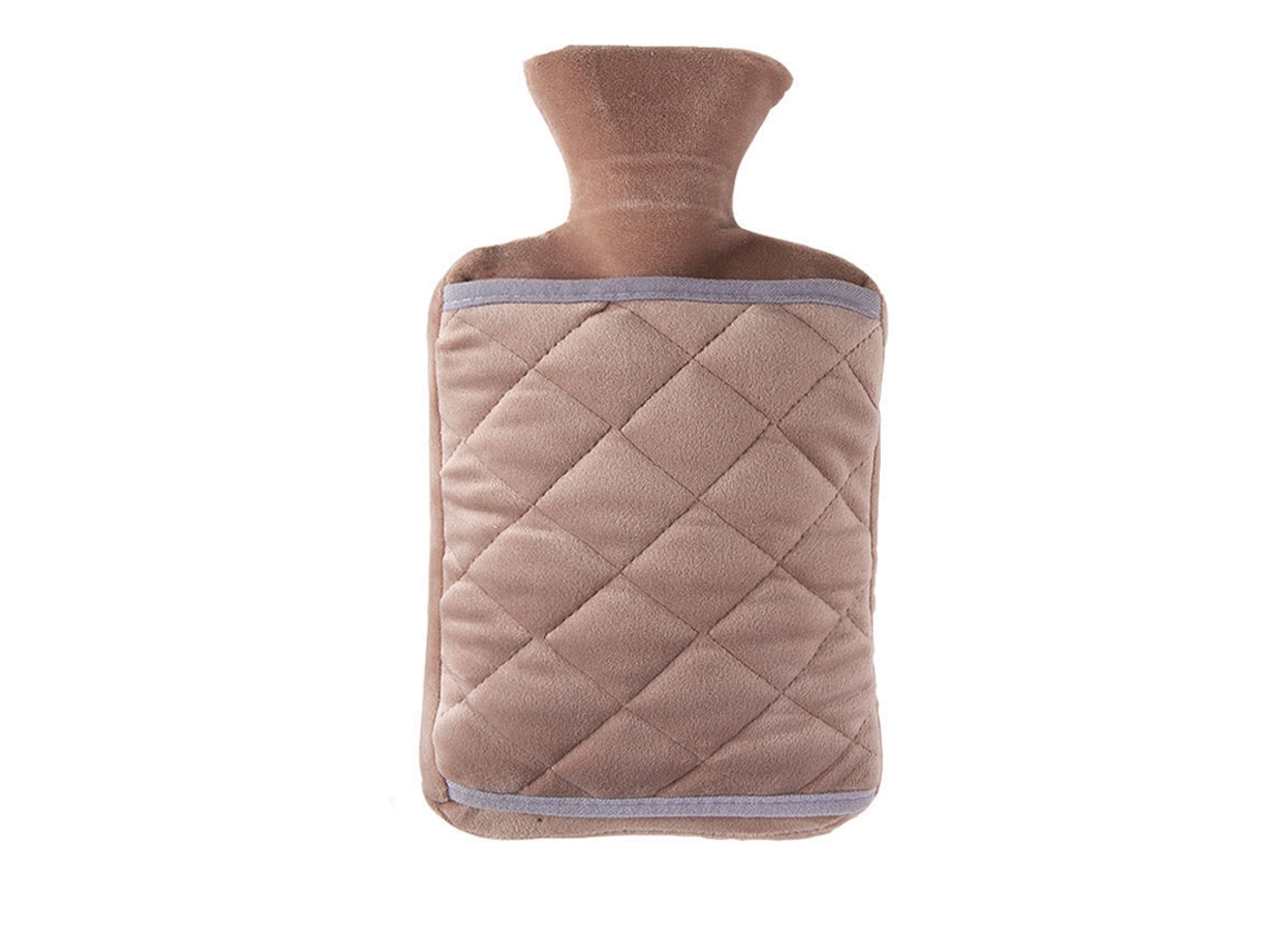 Bolsa De Água Quente Com Tampa 2,0l Grande Bolsa De Água Quente Clássica Sem Bpa AQUAFORGE (cáqui)