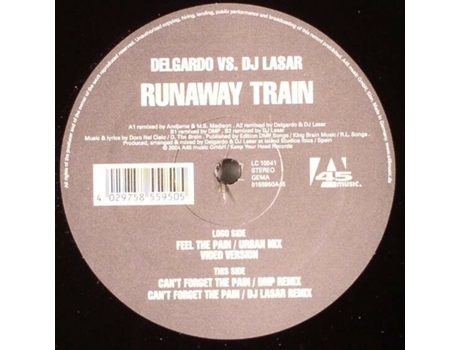 Vinil Runaway Train A45 Music
