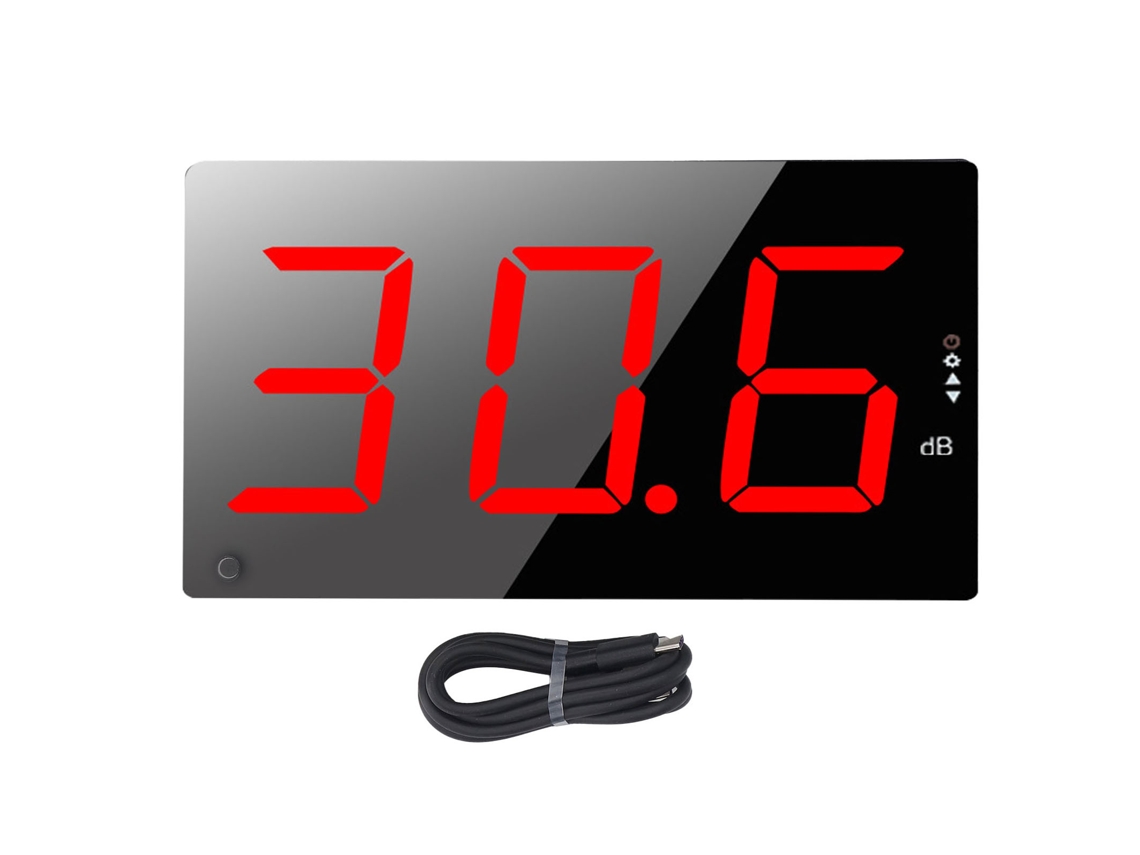 Medidor de Nível Sonoro Digital com Tela LCD de 3 polegadas, 30 a 130dB com Alarme | S/MARCA