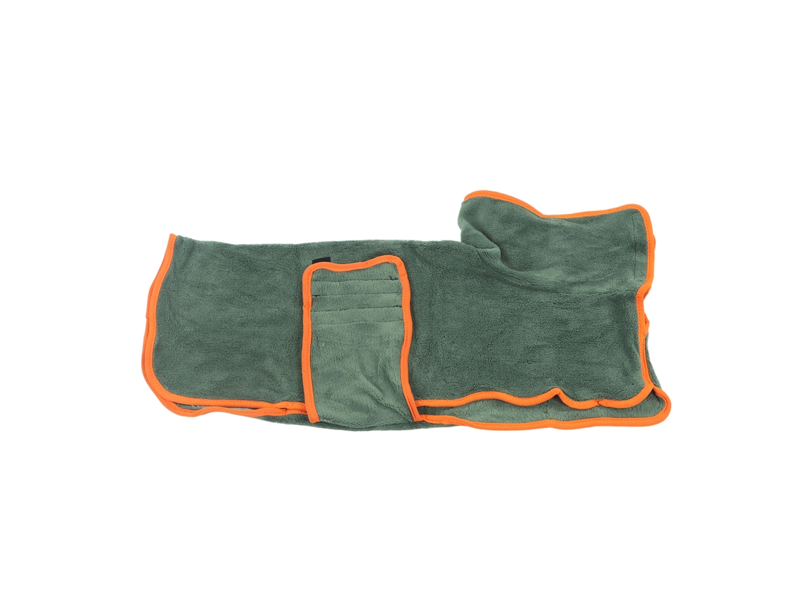 Roupão Absorvente, para Cães, Secagem Rápida, Verde AQUAFORGE