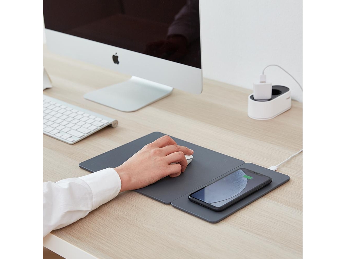 Pout Splitted Mouse Pad With High-Speed Charging Hands 3 Split Dust Cinzento