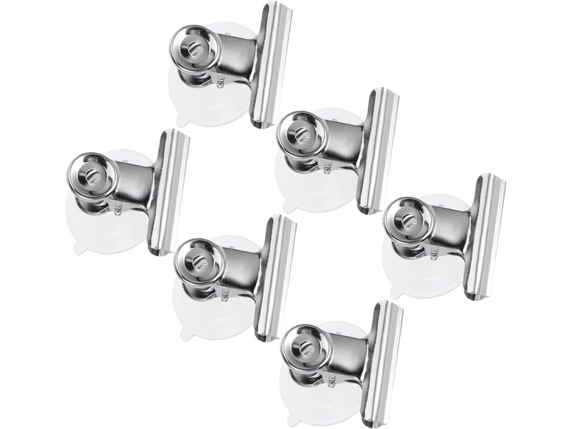 Conjunto De 6 Peças Suportes Toalha Com Ventosa Em Aço Inoxidável E