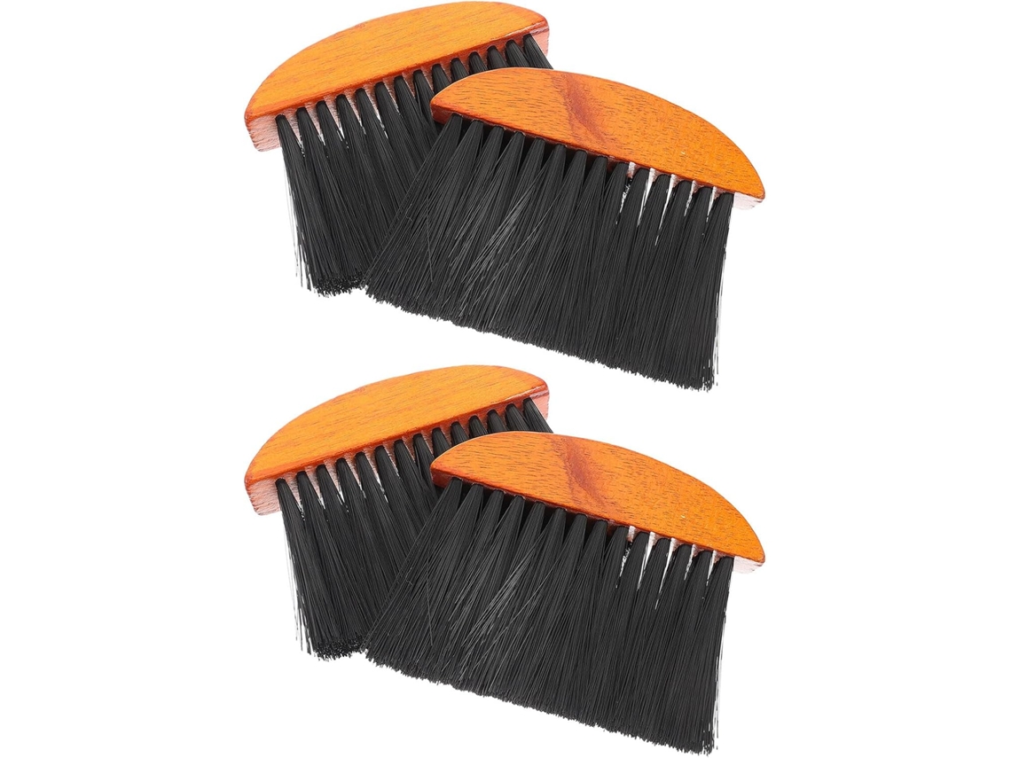 Conjunto De 4 Escovas De Madeira Manuais Para Lareira Com Cabos Ergonômicos Para Limpeza.