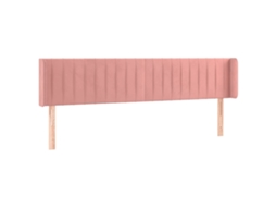 Headboard, Headboards Vidaxl Cor-de-rosa Veludo (203 X 16 X 78/88 Cm)