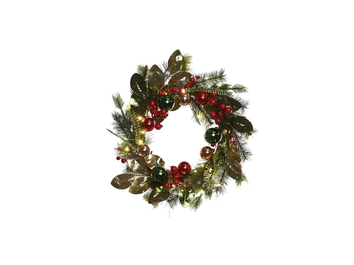 Guirlanda De Natal Home Esprit Vermelho Verde Pvc 50 X 15 X 50 Cm