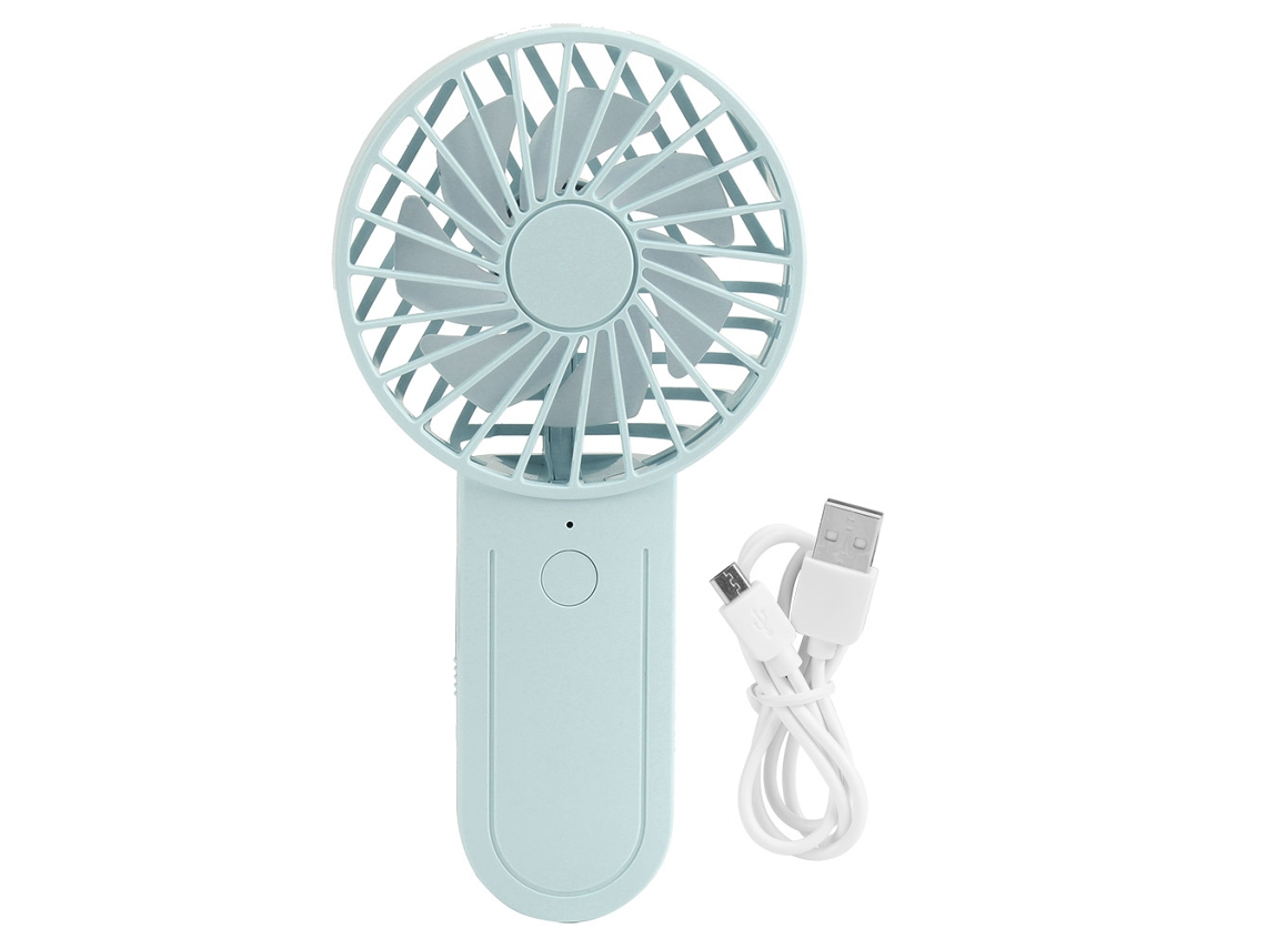 Ventilador Portátil Usb com Gancho Verde para Viagem e Escritório