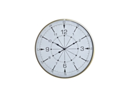Relógio de Parede em Metal e Vidro com Bússola Dourada, 60x3x60cm ALEXANDRA HOUSE LIVING