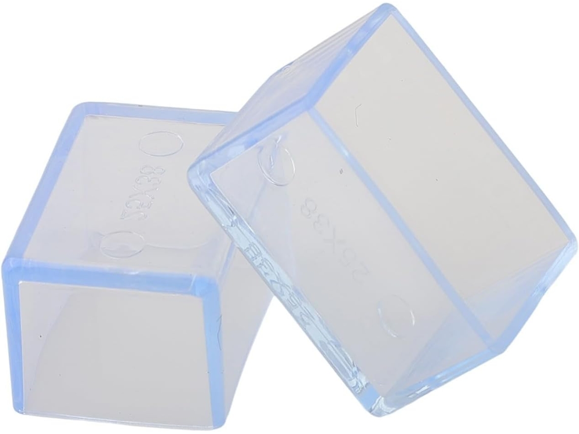 12 Protetores Retangulares De Pvc Para Móveis, 25mm X 38mm