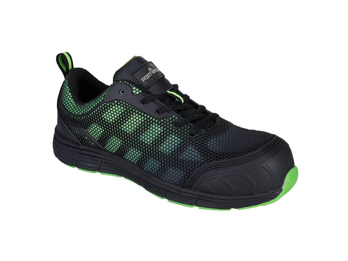 Low Sport Portwest Compositelite Ogwen S1p - Segurança E Estilo Preto Verde / 38