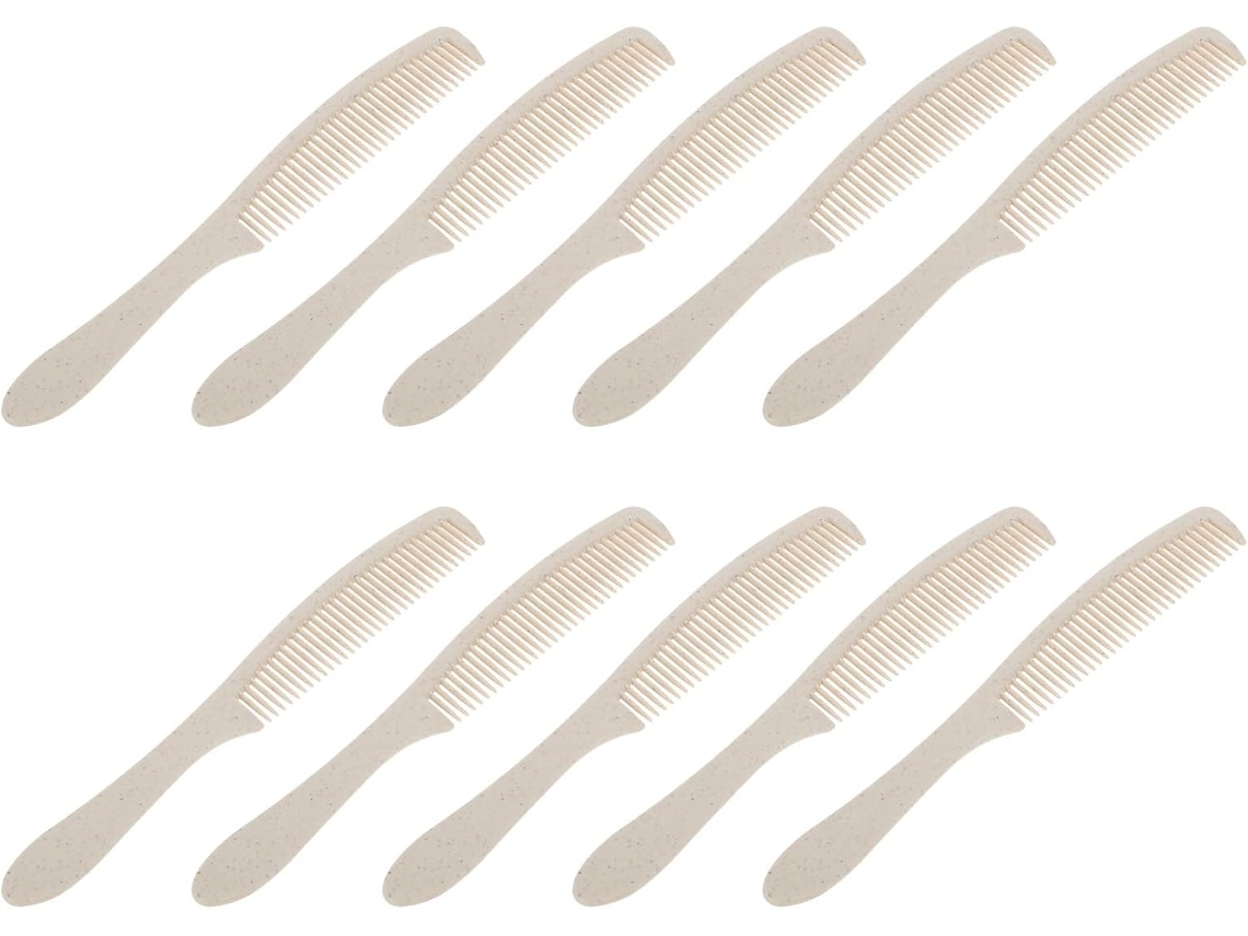 Pentes Descartáveis De Plástico Abs, Conjunto Portátil Com 50 Unidades E Dentes Lisos.