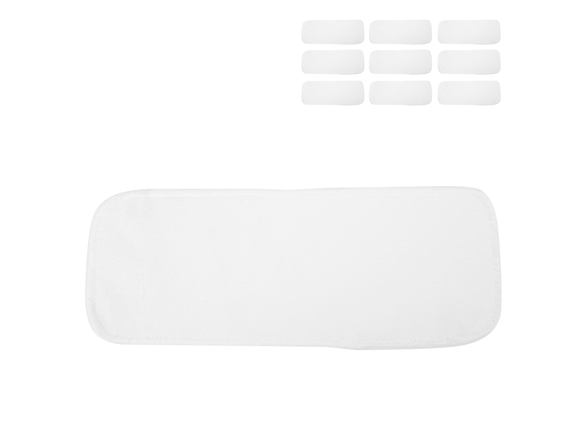 Mali 10 Fraldas de Bebê Laváveis Reutilizáveis Absorventes Rápidos 2 Camadas Fibra Superfina Branco