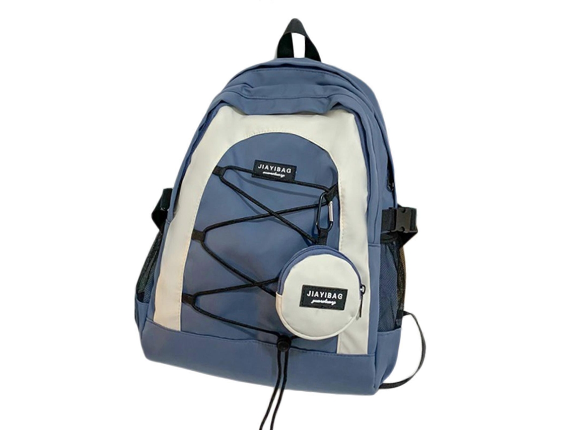 Mochila Escolar De Ombro Com Grande Capacidade, Mochila Versátil E Resistente À Água, Mochila Leve Para Estudantes, Azul