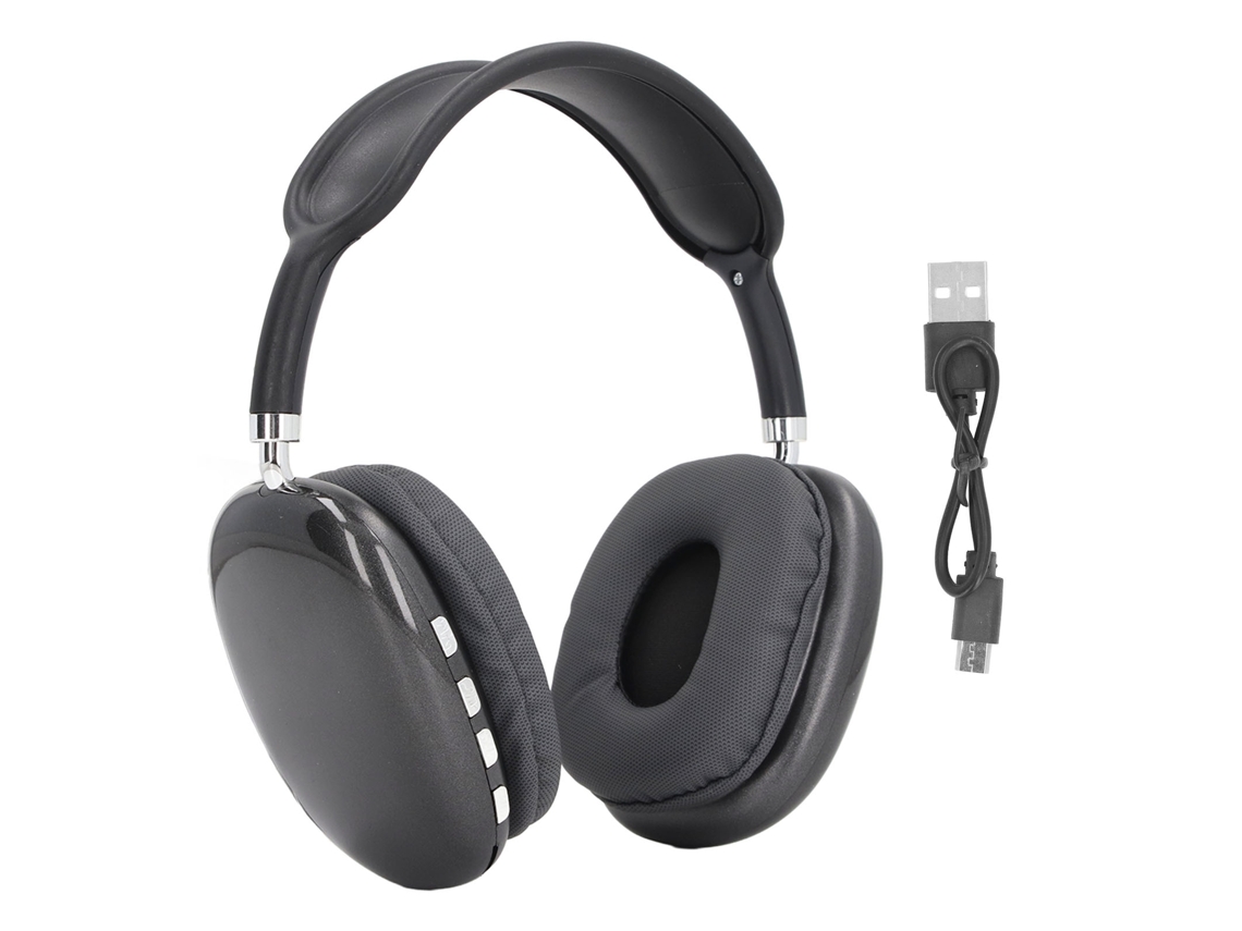 Primerox fones de Ouvido Over Ear Bluetooth Sem Fio com Graves Profundos e Chamadas Hands Free Preto