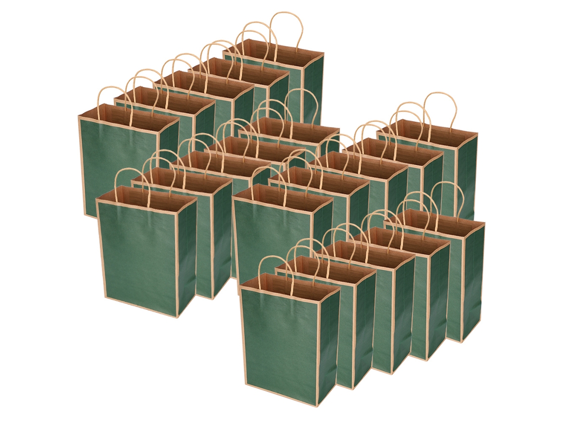 Sacola De Papel Kraft Reutilizável Ecológica Para Presentes De Roupas