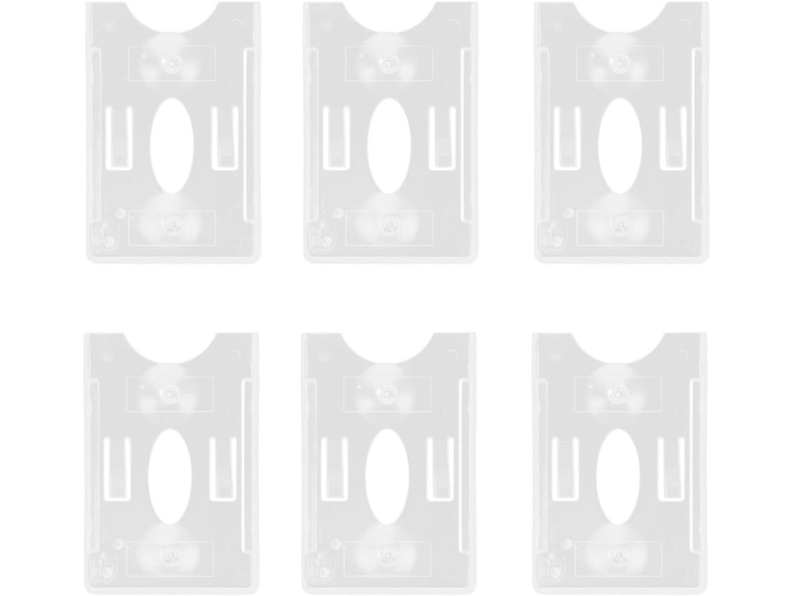 Conjunto De 6 Porta-cartões Transparentes Com Ventosa Para Para-brisa.