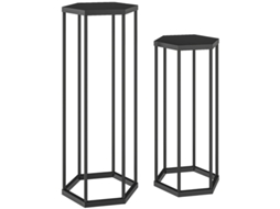 Conjunto 2 Suportes Plantas Hexagonais Metal
