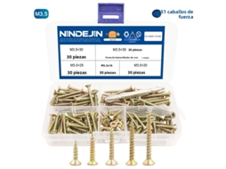 Conjunto De Parafusos De Cabeça Chata Para Madeira (m3,5, 151 Peças), Incluindo Kit De Parafusos Autoatarraxantes De Chumbo-zinco.