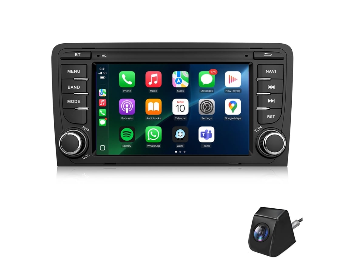 Autorrádio para Audi A3 Android 2gb+64gb, Carplay, GPS, DSP, RDS, BT, câmera JUNSUN (2003-2012) | JUNSUN