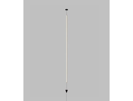 Candeeiro de pé 36W regulável preto VERTICAL LED