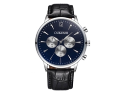 Reloj De Pulsera Analógico Para Hombre Con Correa De Pu Cuadro Redondo Movimiento De Cuarzo