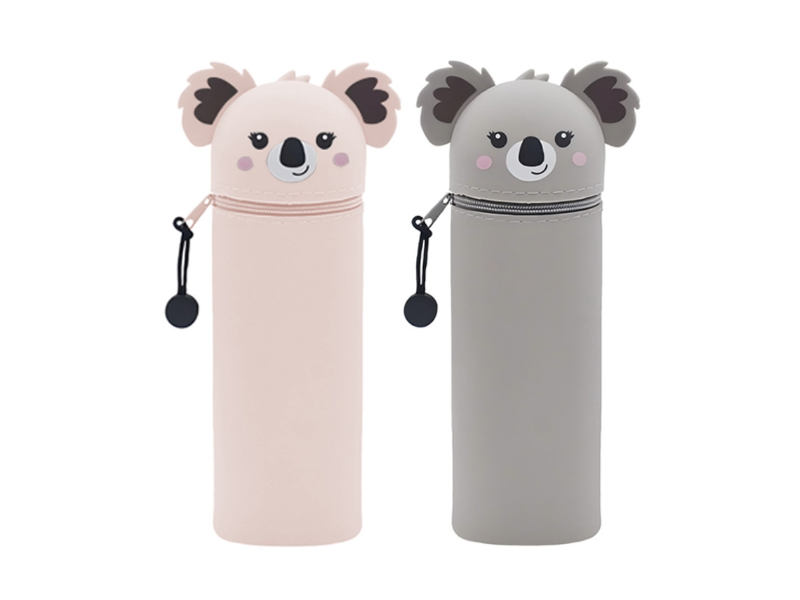 Estojo para Lápis, com Zíper, Macio, Silicone, Kawaii, Escolar, Escritório AQUAFORGE