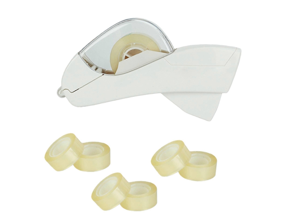 Cortador de Fita Adesiva Automático com Cabo Ergonômico, Inclui 6 Rolos Transparente para Fechamento Caix as e Embalagens Papelão. D GOKOCO