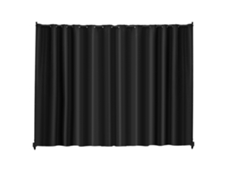 Biombo Portátil 308,5 X 45 X 245,5 Cm Com Rodas Suporte De Cortina Preto Vevor