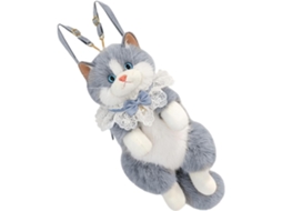 Mochila De Pelúcia Em Formato De Gato, Fofa E Moderna, Bolsa Estilosa Com Estampa De Animais, Para Meninas